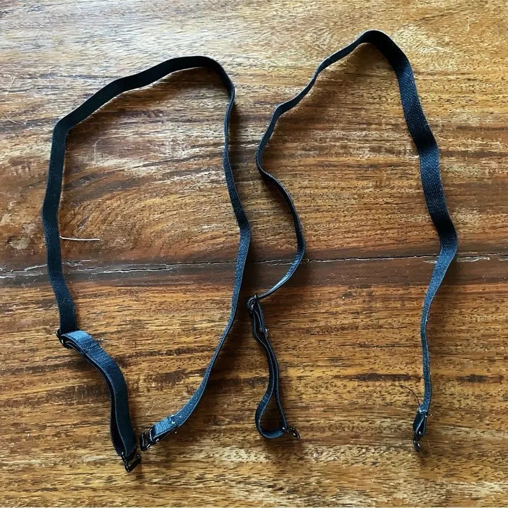 Pair of Black Adjustable Bra Straps